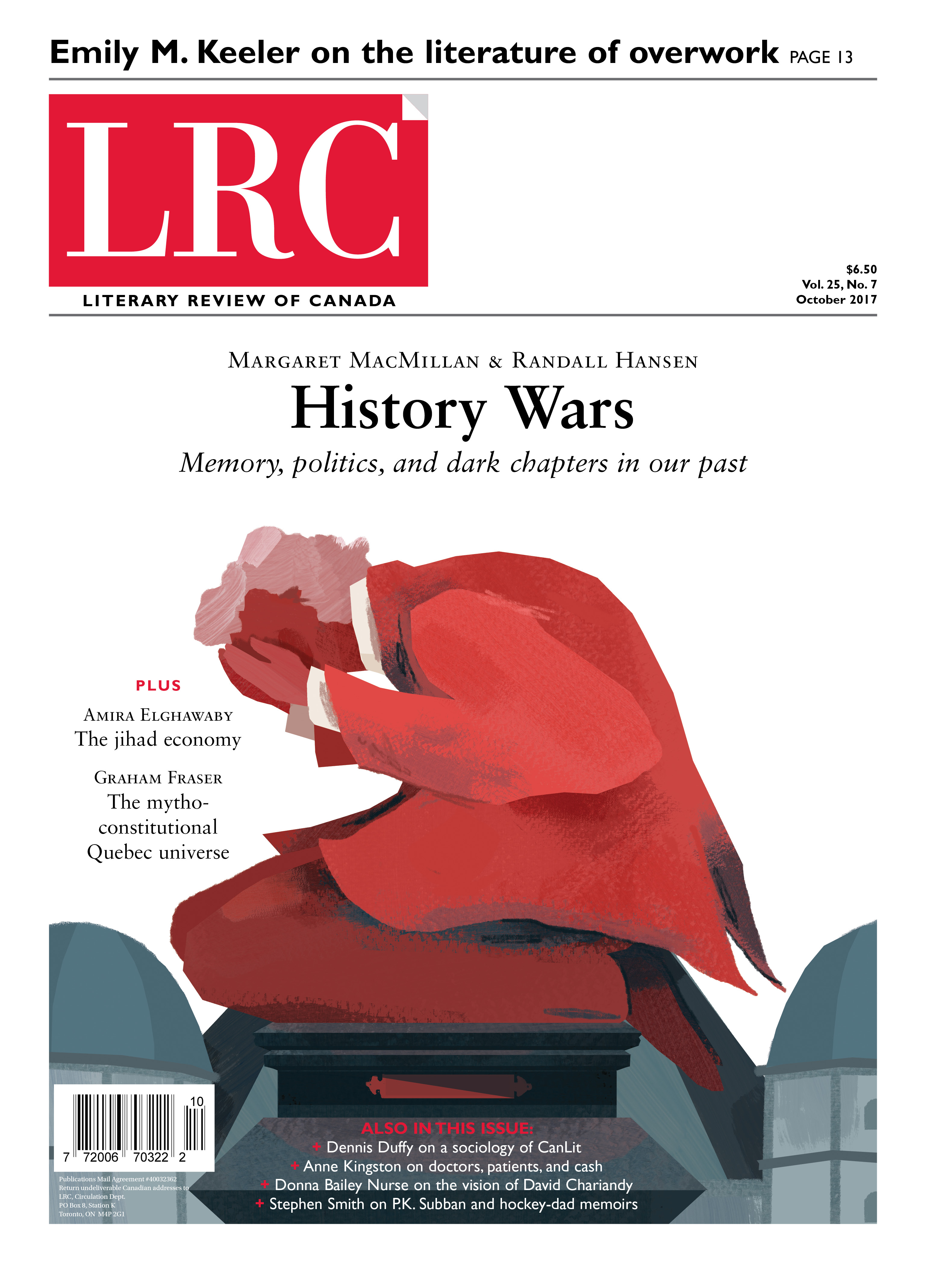 Cover image of the September 2017 issue of the Literary Review of Canada
